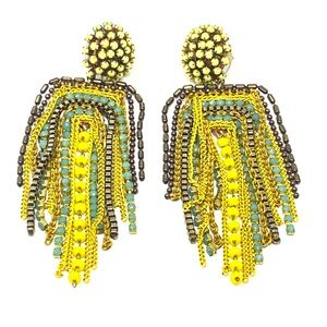 New Anthropologie Waterfall Drop Beaded Earrings